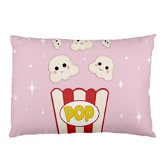 Cute Kawaii Popcorn Pillow Case (two Sides) by Valentinaart