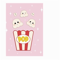 Cute Kawaii Popcorn Large Garden Flag (two Sides) by Valentinaart