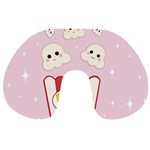 Cute Kawaii Popcorn Travel Neck Pillows Front