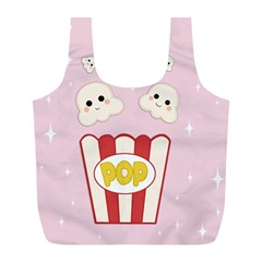 Cute Kawaii Popcorn Full Print Recycle Bags (l)  by Valentinaart