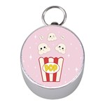 Cute Kawaii Popcorn Mini Silver Compasses Front