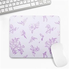 Beautiful,violet,floral,shabby Chic,pattern Large Mousepads by NouveauDesign