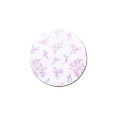 Beautiful,violet,floral,shabby Chic,pattern Golf Ball Marker (10 Pack) by NouveauDesign