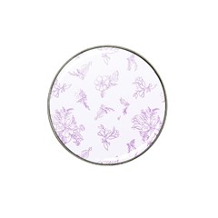 Beautiful,violet,floral,shabby Chic,pattern Hat Clip Ball Marker by NouveauDesign