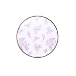 beautiful,violet,floral,shabby chic,pattern Hat Clip Ball Marker Front