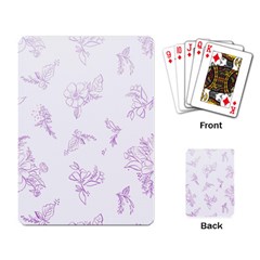 Beautiful,violet,floral,shabby Chic,pattern Playing Card by NouveauDesign