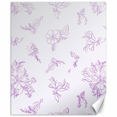 Beautiful,violet,floral,shabby Chic,pattern Canvas 8  X 10  by NouveauDesign