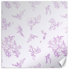 Beautiful,violet,floral,shabby Chic,pattern Canvas 12  X 12   by NouveauDesign