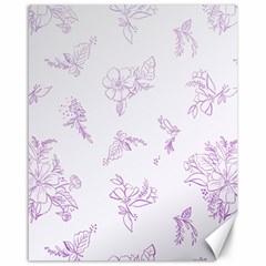 Beautiful,violet,floral,shabby Chic,pattern Canvas 16  X 20   by NouveauDesign