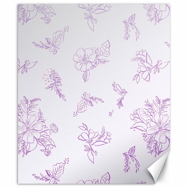 beautiful,violet,floral,shabby chic,pattern Canvas 20  x 24  