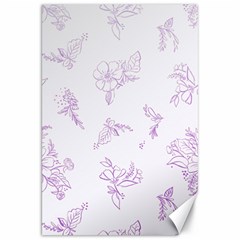 Beautiful,violet,floral,shabby Chic,pattern Canvas 20  X 30   by NouveauDesign