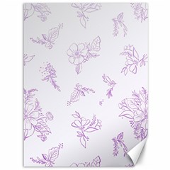 Beautiful,violet,floral,shabby Chic,pattern Canvas 36  X 48   by NouveauDesign