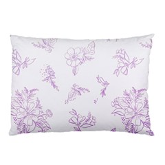 Beautiful,violet,floral,shabby Chic,pattern Pillow Case by NouveauDesign