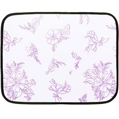 Beautiful,violet,floral,shabby Chic,pattern Fleece Blanket (mini) by NouveauDesign