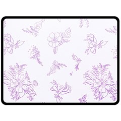 Beautiful,violet,floral,shabby Chic,pattern Fleece Blanket (large)  by NouveauDesign