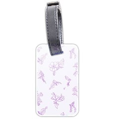 Beautiful,violet,floral,shabby Chic,pattern Luggage Tags (two Sides)