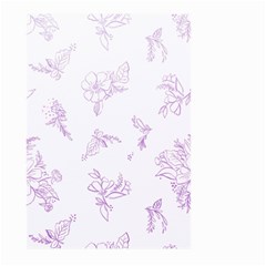 Beautiful,violet,floral,shabby Chic,pattern Large Garden Flag (two Sides) by NouveauDesign