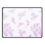 beautiful,violet,floral,shabby chic,pattern Double Sided Fleece Blanket (Small)  45 x34  Blanket Front