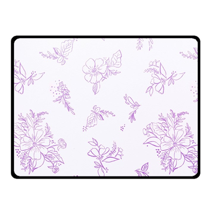 beautiful,violet,floral,shabby chic,pattern Double Sided Fleece Blanket (Small) 