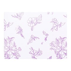 Beautiful,violet,floral,shabby Chic,pattern Double Sided Flano Blanket (mini)  by NouveauDesign