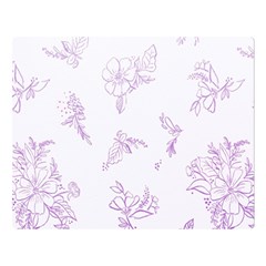 Beautiful,violet,floral,shabby Chic,pattern Double Sided Flano Blanket (large)  by NouveauDesign