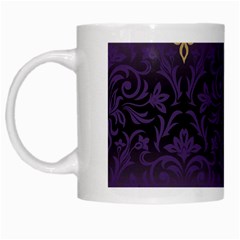 Art Nouveau,vintage,damask,gold,purple,antique,beautiful White Mugs by NouveauDesign