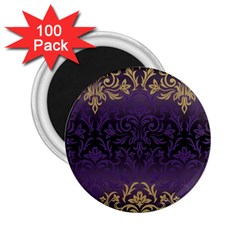 Art Nouveau,vintage,damask,gold,purple,antique,beautiful 2 25  Magnets (100 Pack)  by NouveauDesign