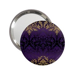 Art Nouveau,vintage,damask,gold,purple,antique,beautiful 2 25  Handbag Mirrors by NouveauDesign