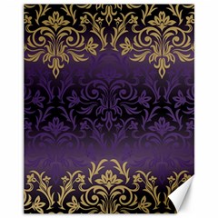 Art Nouveau,vintage,damask,gold,purple,antique,beautiful Canvas 11  X 14   by NouveauDesign