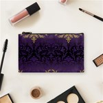 art nouveau,vintage,damask,gold,purple,antique,beautiful Cosmetic Bag (Small)  Front