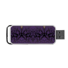 Art Nouveau,vintage,damask,gold,purple,antique,beautiful Portable Usb Flash (one Side) by NouveauDesign