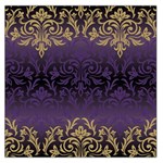 art nouveau,vintage,damask,gold,purple,antique,beautiful Large Satin Scarf (Square) Front