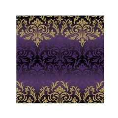 Art Nouveau,vintage,damask,gold,purple,antique,beautiful Small Satin Scarf (square) by NouveauDesign