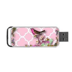 Shabby Chic, Floral,pink,birds,cute,whimsical Portable Usb Flash (two Sides) by NouveauDesign