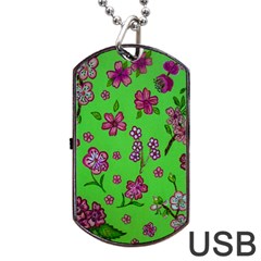 Visions Of Pink Dog Tag Usb Flash (one Side) by dawnsiegler