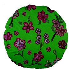 Visions Of Pink Large 18  Premium Round Cushions by dawnsiegler