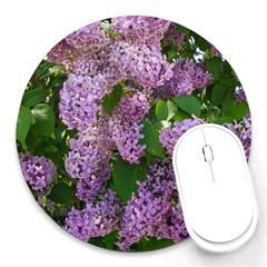 Lilacs 2 Round Mousepads by dawnsiegler