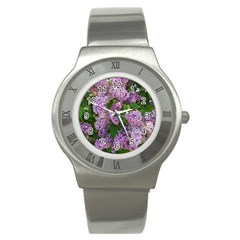 Lilacs 2 Stainless Steel Watch by dawnsiegler