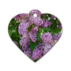 Lilacs 2 Dog Tag Heart (two Sides) by dawnsiegler