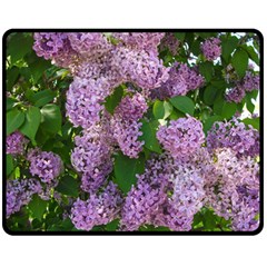 Lilacs 2 Double Sided Fleece Blanket (medium)  by dawnsiegler