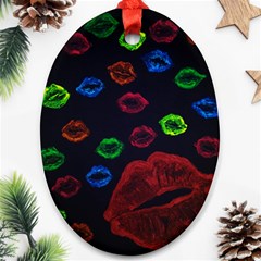 Hot Lips Ornament (oval)