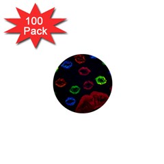 Hot Lips 1  Mini Buttons (100 Pack)  by dawnsiegler