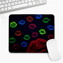 Hot Lips Large Mousepads by dawnsiegler