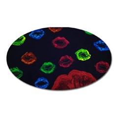 Hot Lips Oval Magnet by dawnsiegler