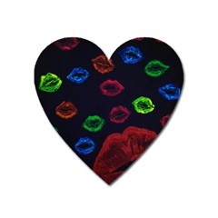 Hot Lips Heart Magnet by dawnsiegler