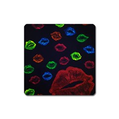 Hot Lips Square Magnet by dawnsiegler