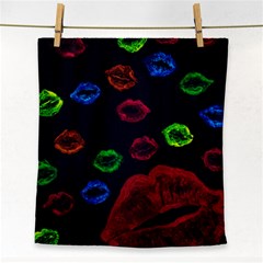 Hot Lips Face Towel by dawnsiegler