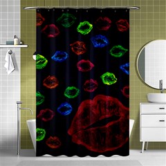 Hot Lips Shower Curtain 48  X 72  (small)  by dawnsiegler