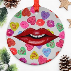 Aahhhh Candy Ornament (round) by dawnsiegler