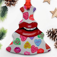 Aahhhh Candy Christmas Tree Ornament (two Sides) by dawnsiegler